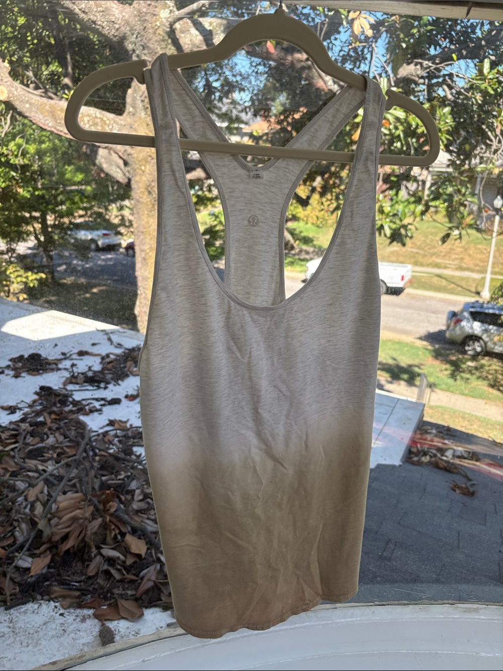 lululemon athletica Heathered Light Gray Racerback Tank